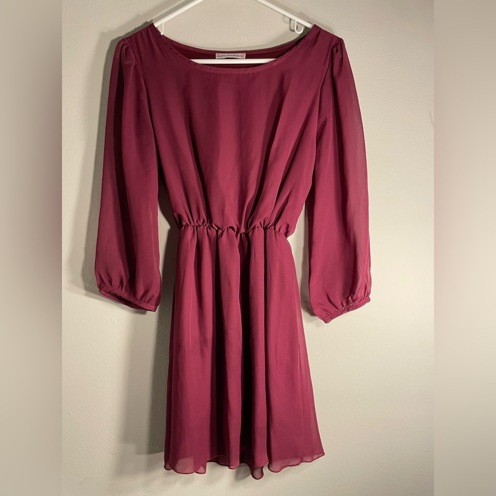 Body Central Maroon Dress Small